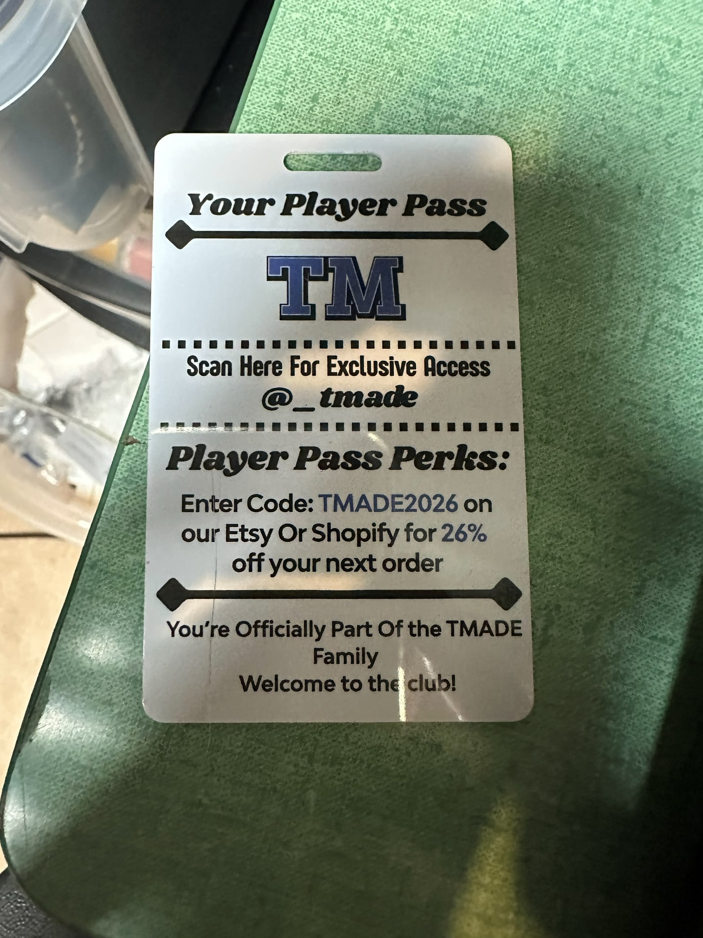 The TMADE Player Pass
